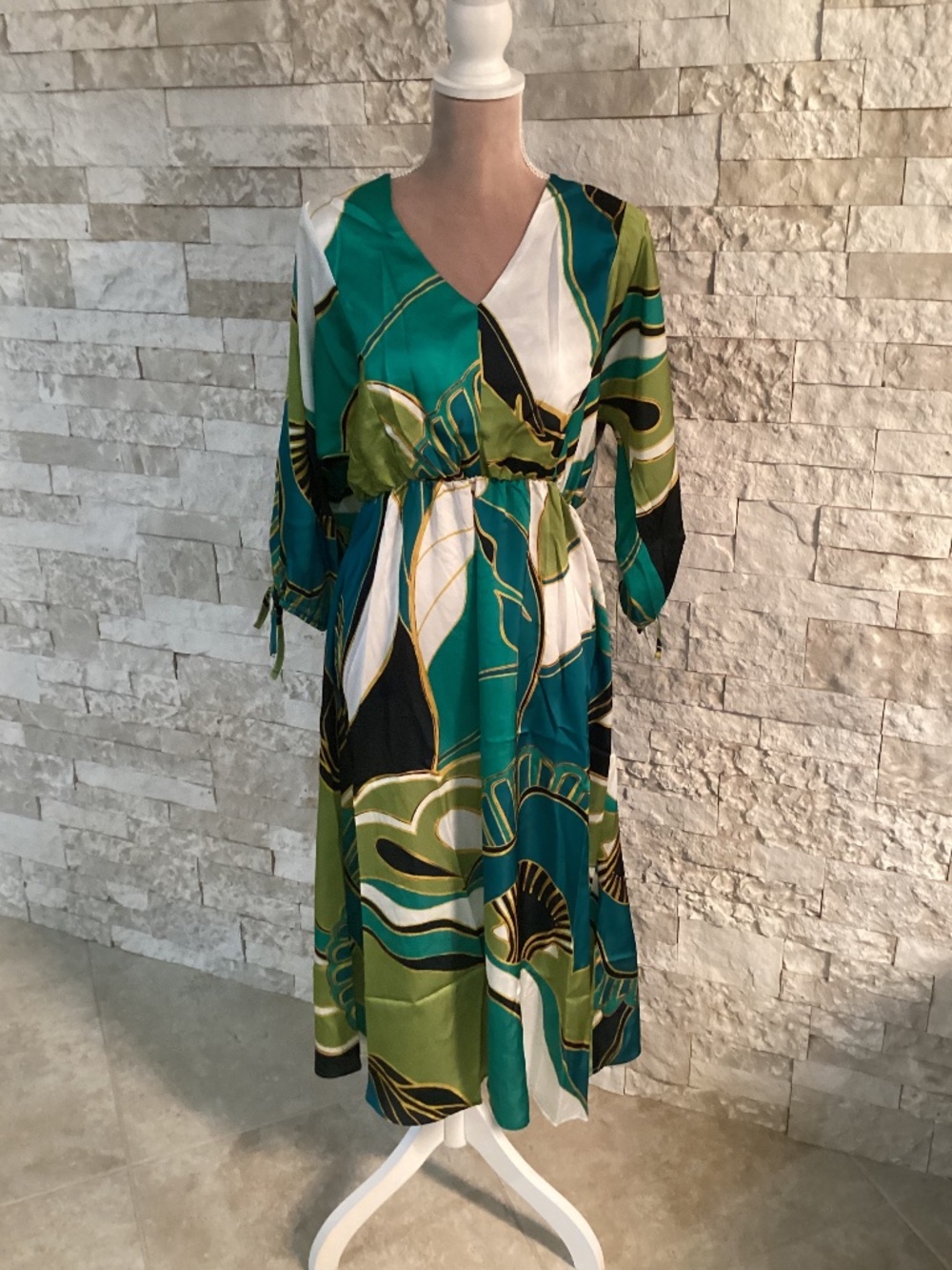Elie Tahari Tropical Beach Kaftan Midi Kimono Dress (NWT)
